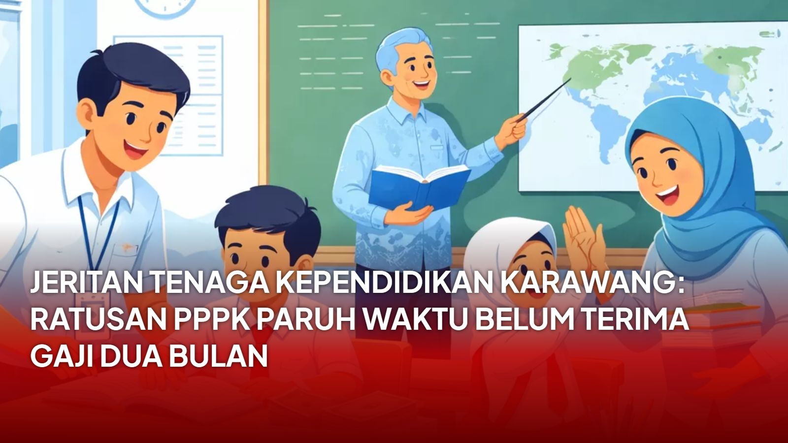 Jeritan Tenaga Kependidikan Karawang: Ratusan PPPK Paruh Waktu Belum Terima Gaji Dua Bulan