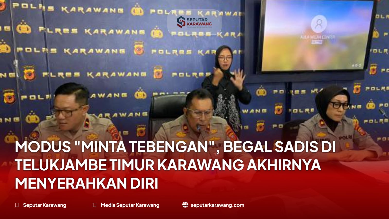Modus "Minta Tebengan", Begal Sadis di Telukjambe Timur Karawang Akhirnya Menyerahkan Diri