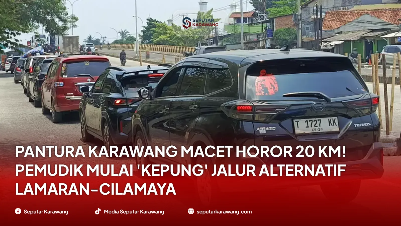 Pantura Karawang Macet Horor 20 KM! Pemudik Mulai 'Kepung' Jalur Alternatif Lamaran-Cilamaya