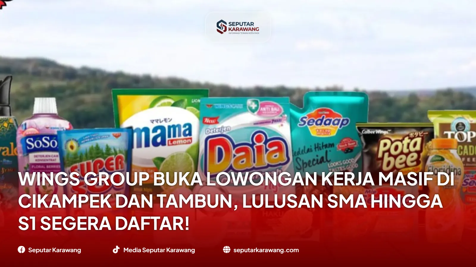 WINGS Group Buka Lowongan Kerja Masif di Cikampek dan Tambun, Lulusan SMA Hingga S1 Segera Daftar!