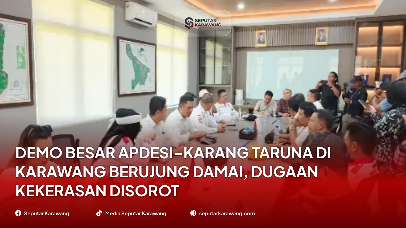 Demo Besar APDESI–Karang Taruna di Karawang Berujung Damai, Dugaan Kekerasan Disorot