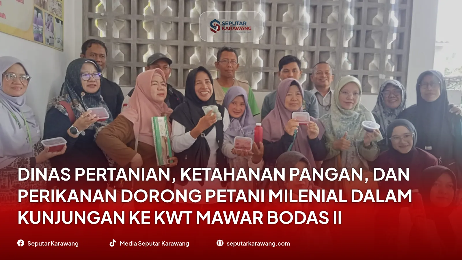Dinas Pertanian, Ketahanan Pangan, dan Perikanan Dorong Petani Milenial dalam Kunjungan ke KWT Mawar Bodas II
