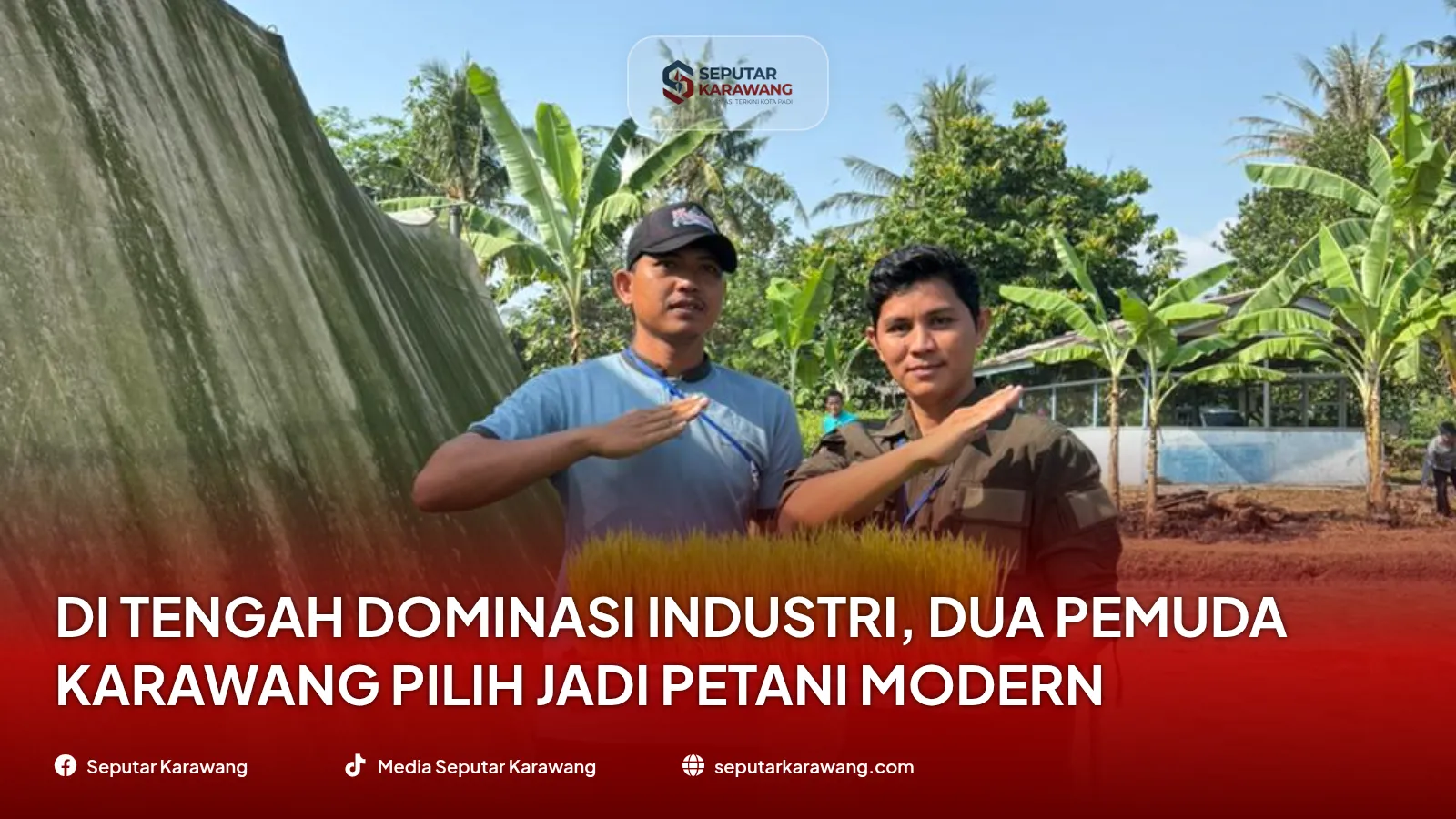 Di Tengah Dominasi Industri, Dua Pemuda Karawang Pilih Jadi Petani Modern