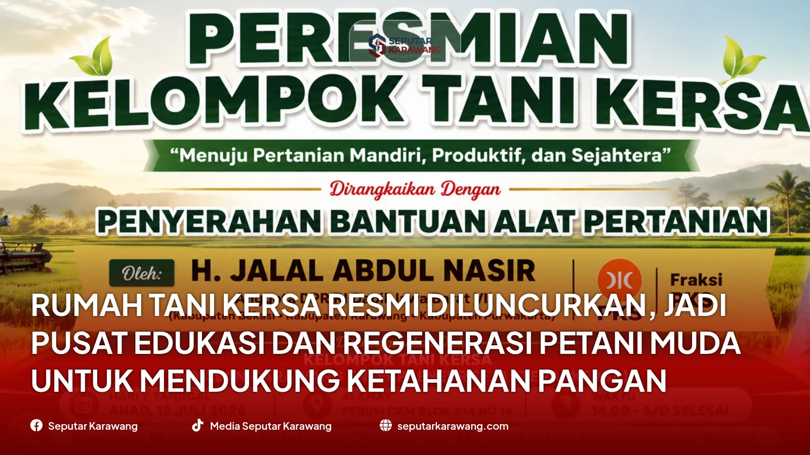 Rumah Tani KERSA Resmi Diluncurkan, Jadi Pusat Edukasi dan Regenerasi Petani Muda untuk Mendukung Ketahanan Pangan Nasional - Foto 2