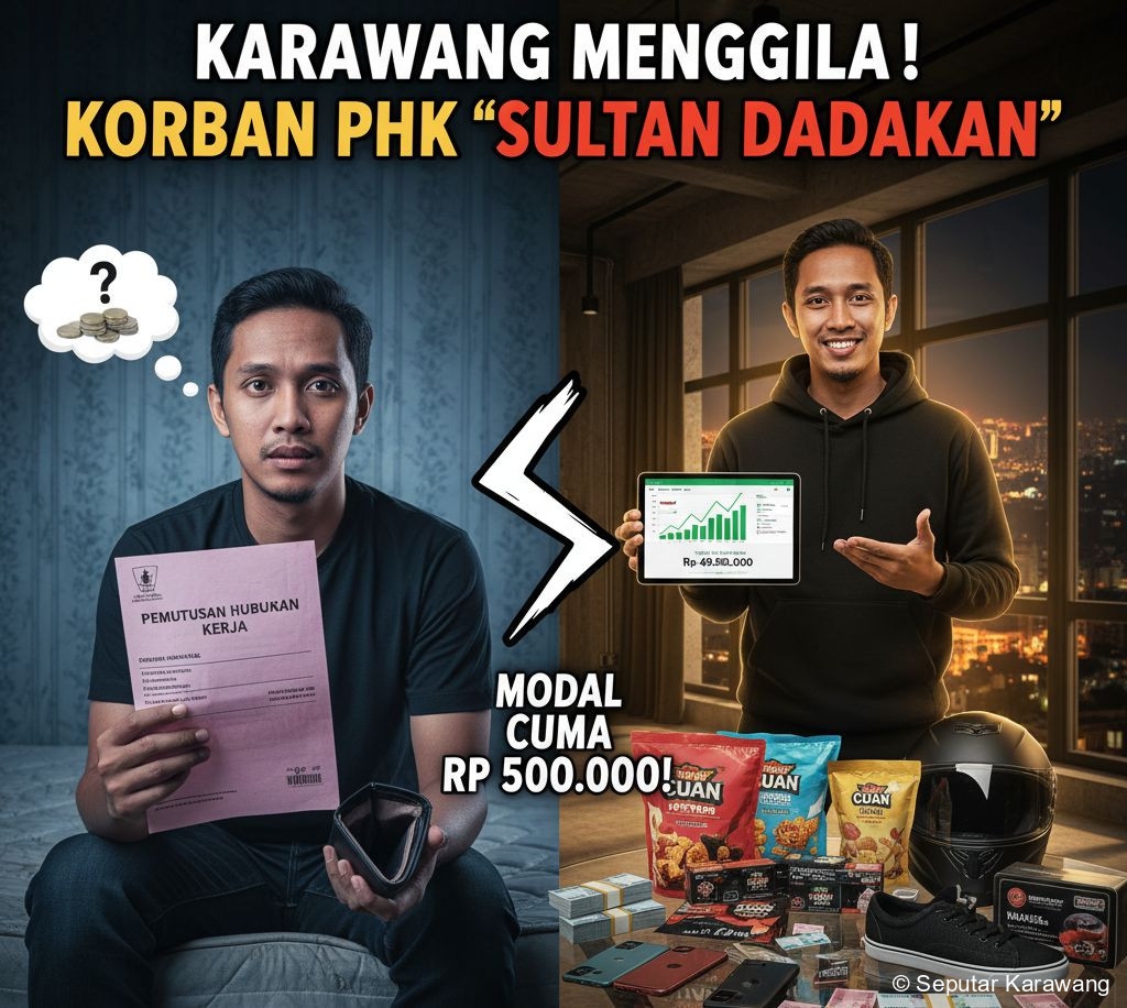 KARAWANG MENGGILA! Cuma Modal Rp 500 Ribu, Korban PHK 'Sultan Dadakan' dari Bisnis Rahasia Industri.