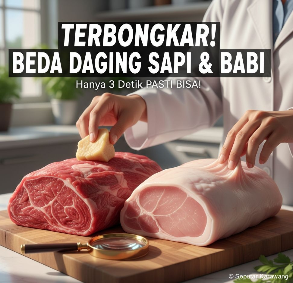 TERBONGKAR! Hanya dengan 3 Detik, Anda PASTI Bisa Bedakan Daging Sapi dan Daging Babi! Jangan Sampai KELIRU Lagi!