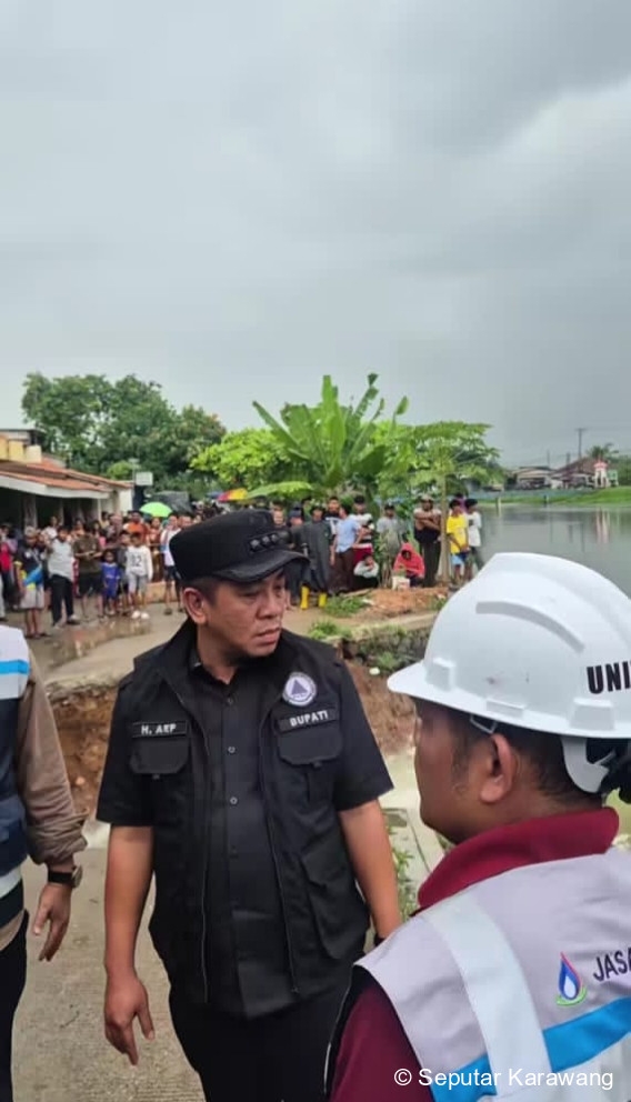 Bupati Karawang Tinjau Tanggul Kalimalang Jebol, Desak BBWS Citarum Audit Infrastruktur Lama