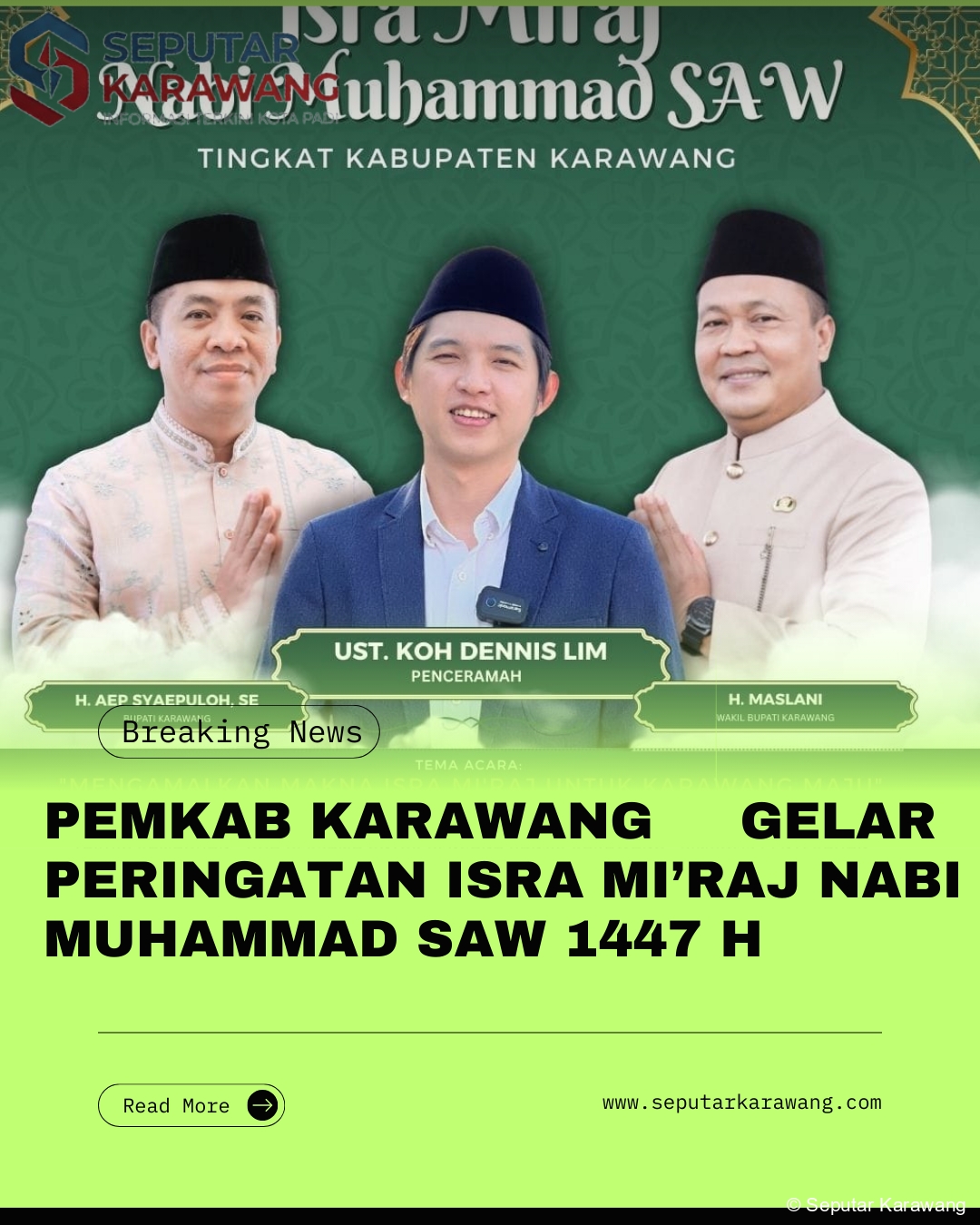 Pemkab Karawang Gelar Peringatan Isra Miâ€™raj Nabi Muhammad SAW 1447 H
