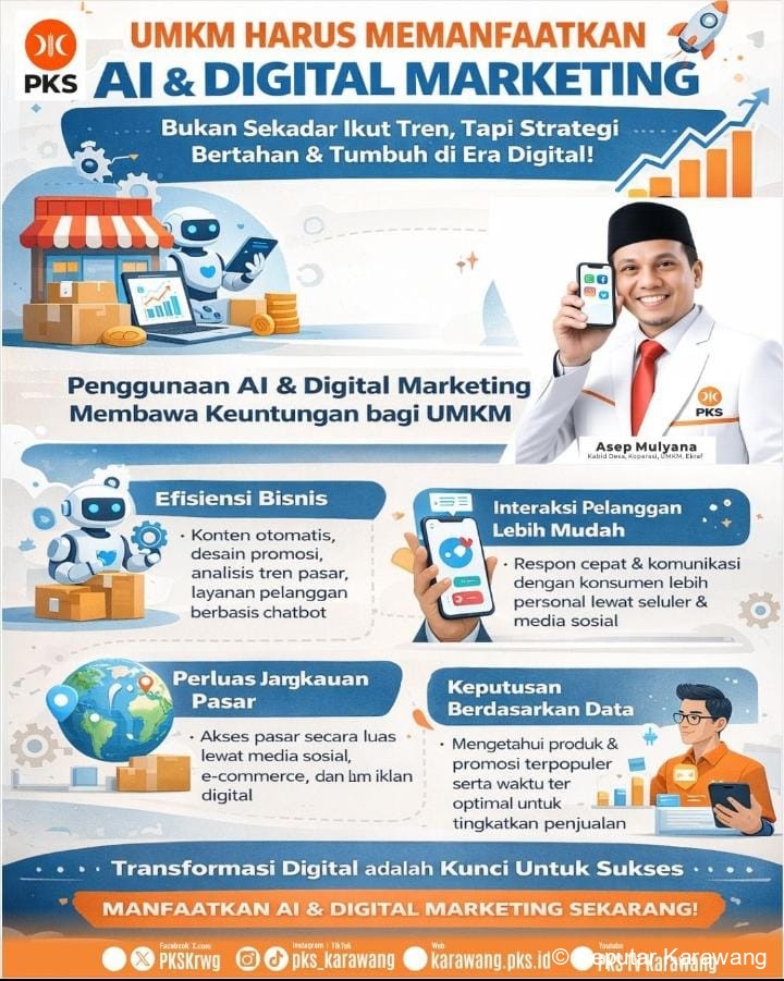 UMKM Didorong Manfaatkan AI dan Digital Marketing, PKS Karawang Ajak Pelaku Usaha Naik Kelas