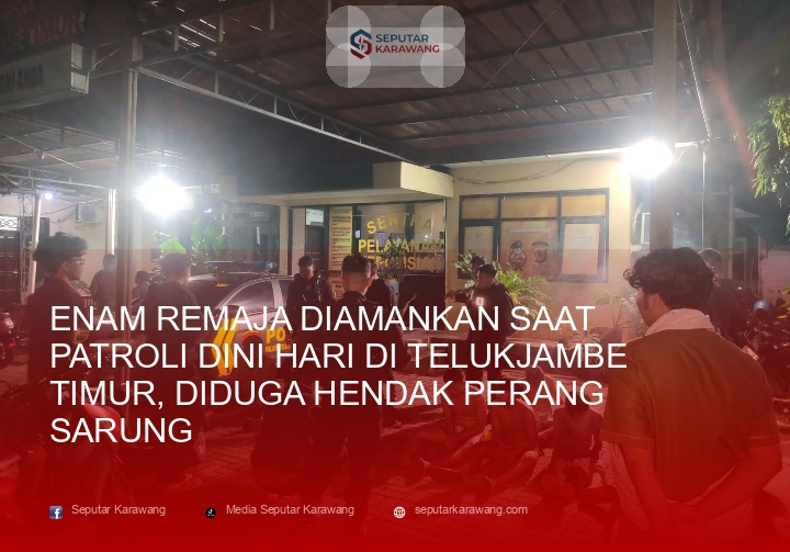 Cegah Perang Sarung, Polisi Amankan Enam Remaja di Telukjambe Timur Karawang